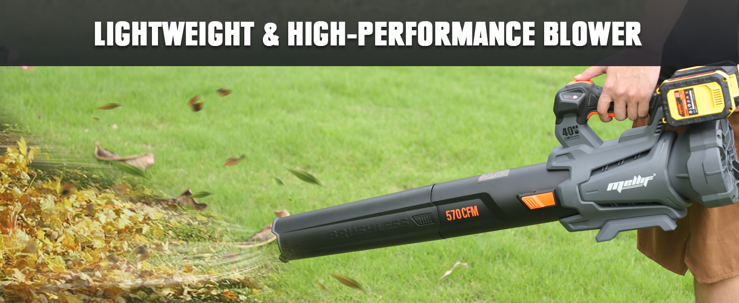 Mellif 40V Brushless Leaf Blower Snow Blower for Dewalt 20V