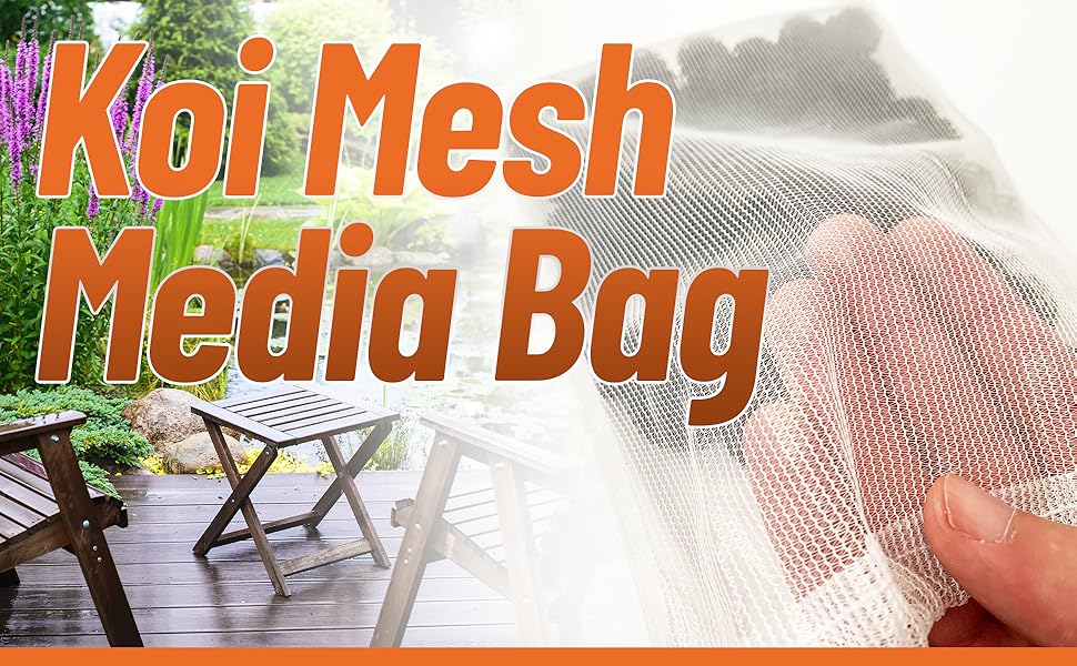 Aquatic Experts 4 Pack Koi Pond Mesh Media Filter Bags