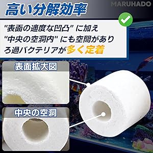 Amazon | MARUHADO 濾過材 ろ材 水槽 セラミック リングろ材