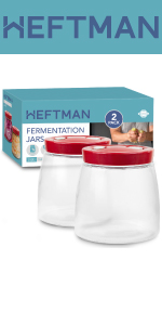 2 Barattoli Di Fermentazione In Vetro Da 1 Litro MEYAGOT - Con Coperchio, Per Kimchi, Verdure E Conserve
