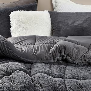 Quilted neutral blue Cozy Bedding Blanket Twin XL Full Queen King Stylish Comforter