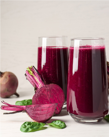 beet juice smoothie beetroot powder glass nitric oxide 