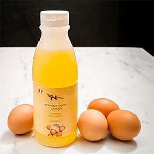 blanc d'oeuf liquide team nutrition avec des oeufs autour