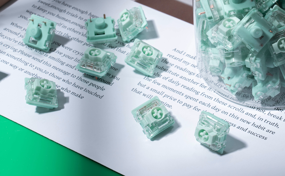 Kutethy X Gateron Jade Series Low Profile Tactile Keyboard Switches