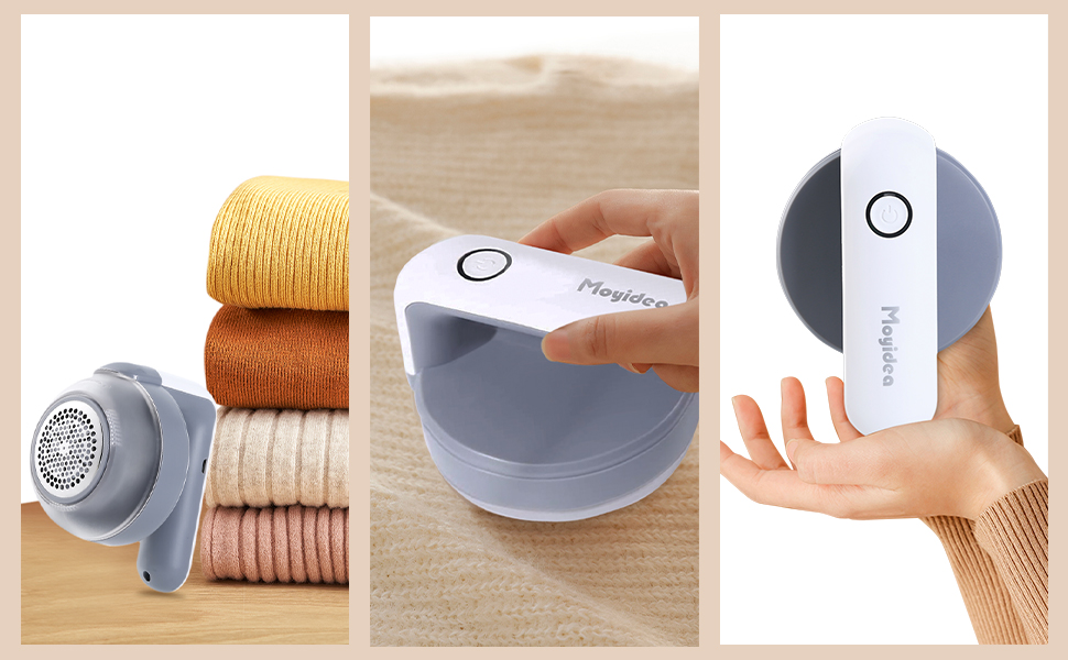 Moyidea Fabric Shaver, Rechargeable Portable Lint Remover for Clothes