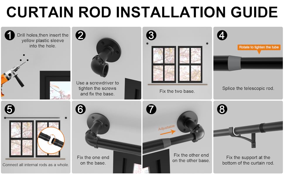 1 curtain rods for windows 66 to 120,curtain rod for sliding glass door,82 inch curtain rod