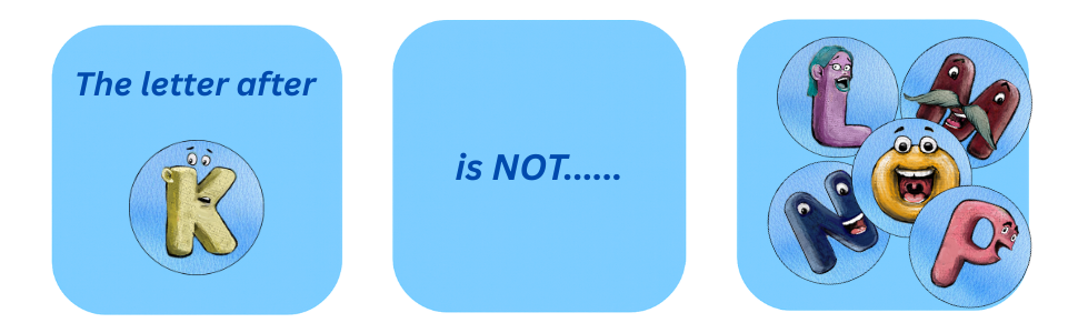 The letter after K is NOT LMNOP