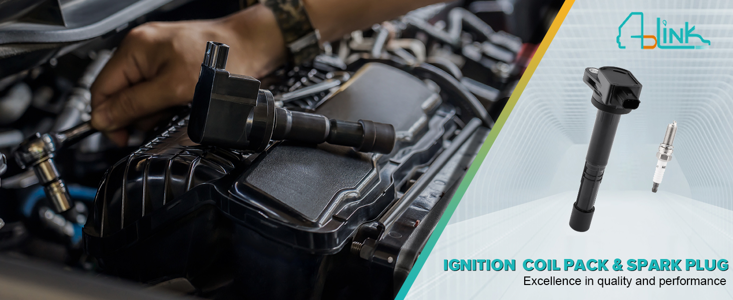  Set of 4 UF602 Ignition Coil Pack & 97390 Spark Plugs (2.4L L4 Only) For Honda 