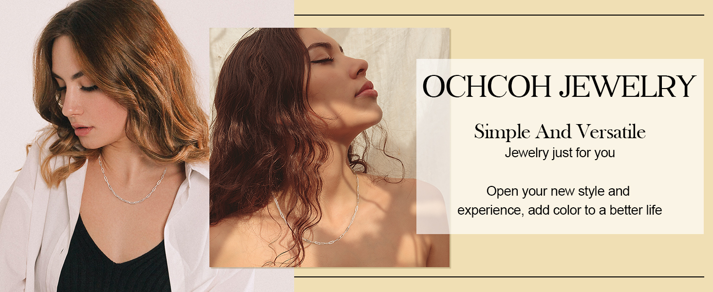 paperclip chain paperclip necklace silver chain for women silver necklace for women