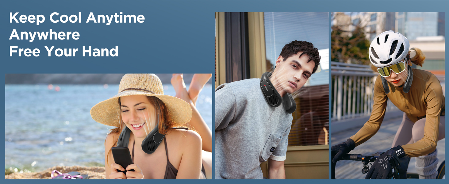 портативна шия вентилятора