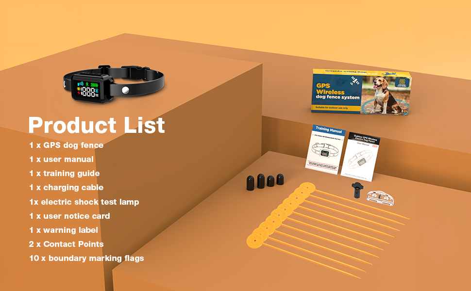 Electric Fence for Dogs,GPS Wireless Dog Fence, Electric