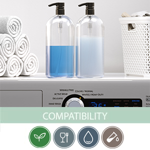 bar5f empty refillable pump bottles liter size 