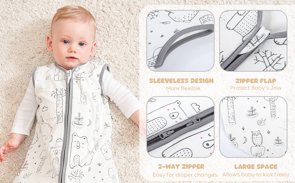 Yoofoss Baby Sleep Sack 1824 Months Baby Wearable Blanket
