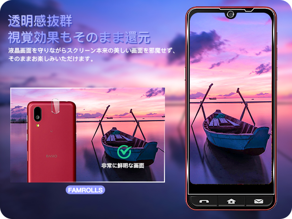 Amazon.co.jp: 【2+2枚セット】対応 BASIO active2 SHG12 ガラス
