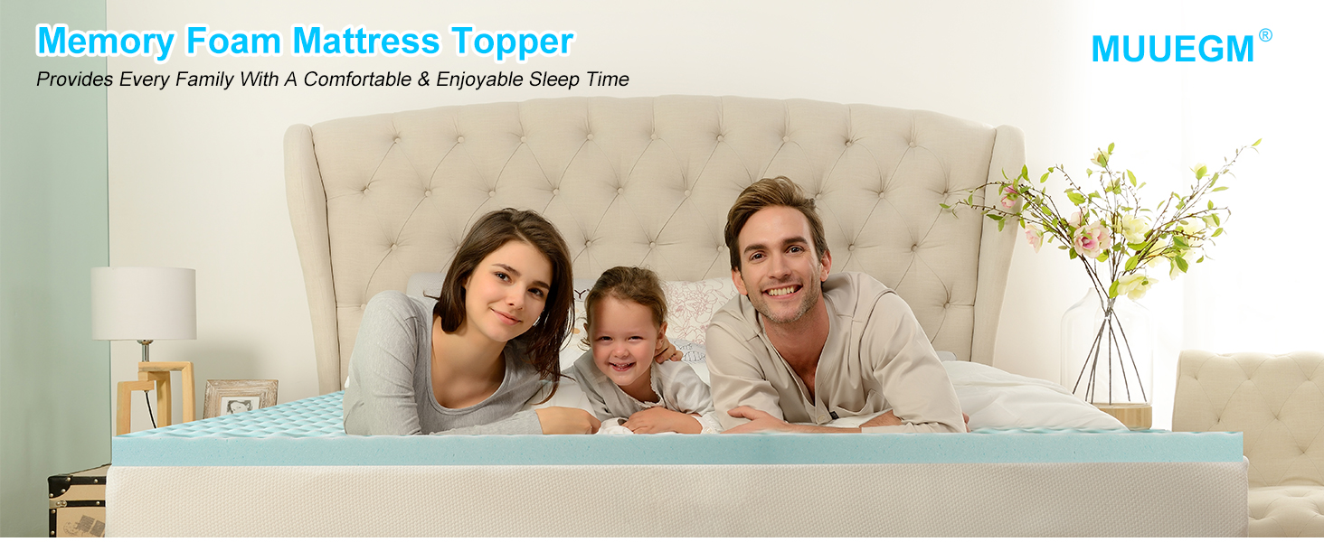MUUEGM Mattress Topper, 2 Inch Full Memory Foam Mattress