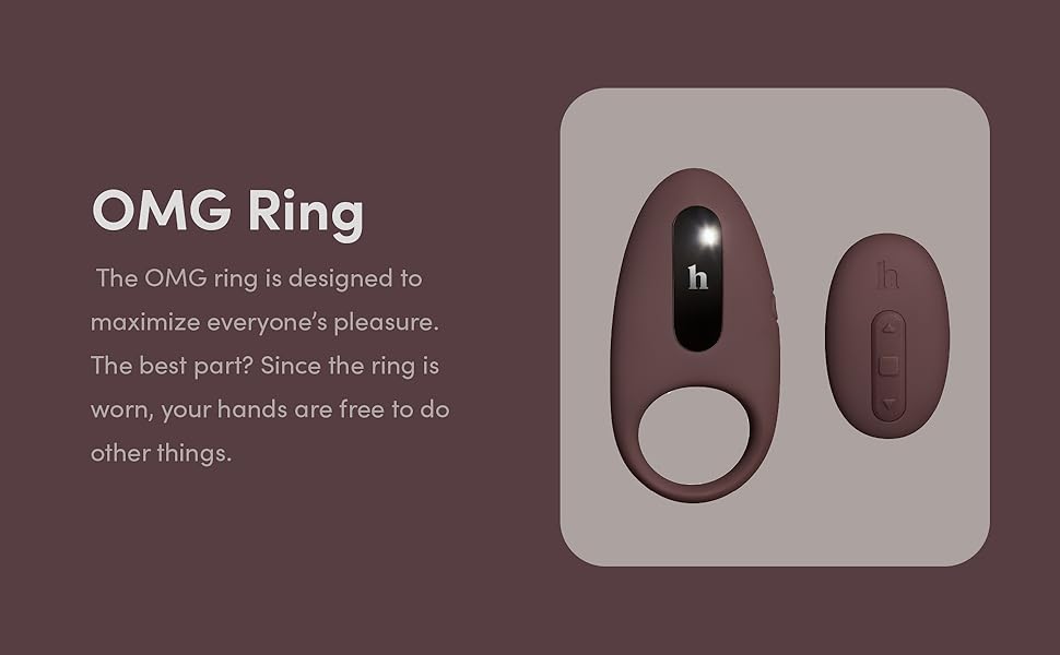 hims & hers OMG Ring Vibrator and Remote with 26 Modes, 5