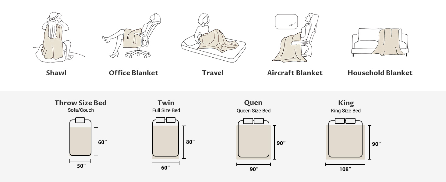 DELIGHT HOME Cotton Waffle Weave Blanket Twin Size for Bed