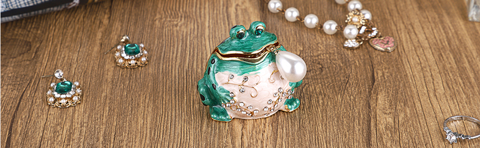 Mini-Schmuckkästchen in Form eines Frosches