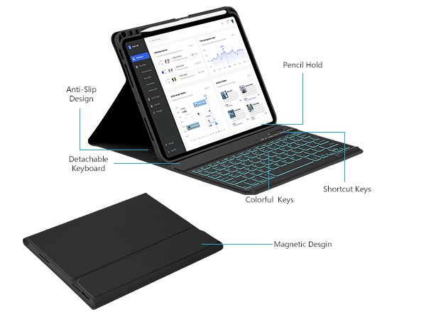 iPad Pro 11インチ 第4世代+ Pencil + Keyboard Amazon.com: Keyboard Case for iPad Pro 11 inch， Case with