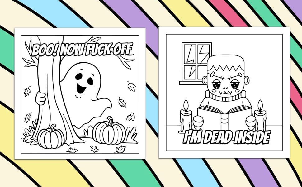 Cozy Cursing Halloween Bold and Easy Coloring Book 30