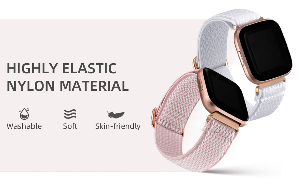 DaQin Elastic Sport Nylon Band Compatible with Fitbit Versa
