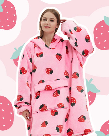 Sweat à capuche à couverture Femmes de fraise