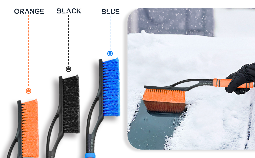 HAOBO 27" Snow Brush for Car, Snow Brush and Detachable Ice
