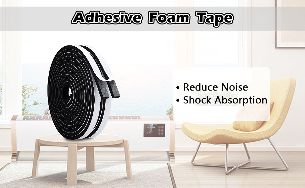 Foam Weather Stripping Adhesive 2 Inch Wide X 3/8 Inch