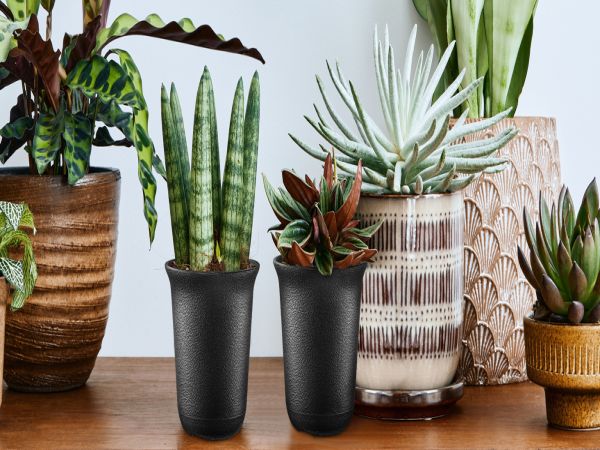 英国プラスチック植木鉢　1対専用です 英国プラスチック植木鉢 1対専用です 植木鉢・鉢受けセット （4