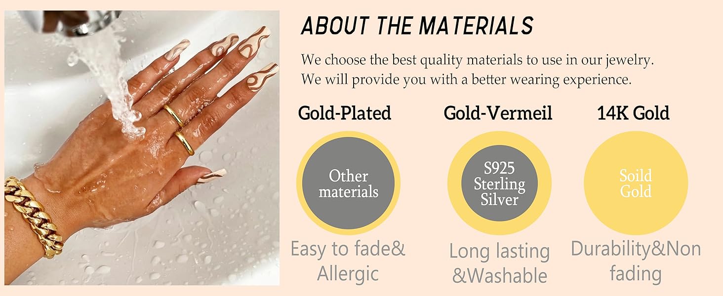 14K Gold Filled Rings for Women Stacking Rings Stackable Thin Gold Rings