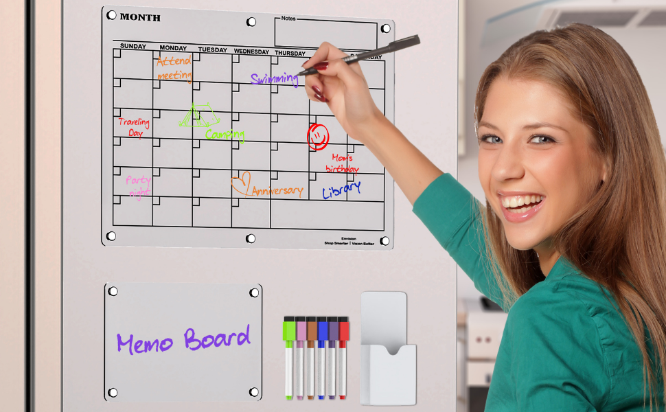 Acrylic Dry Erase Calendar Board for Fridge