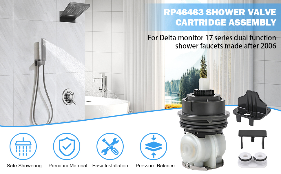 RP46463 Delta Shower Cartridge Replacement for Delta Monitor 17 Series (2006Present) Dual