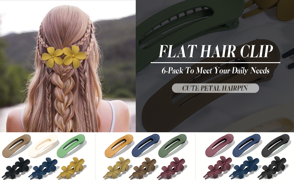flat hair clip for women girls