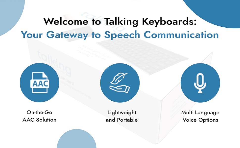 Talking keyboards AAC travel friendly device portable and lightweight