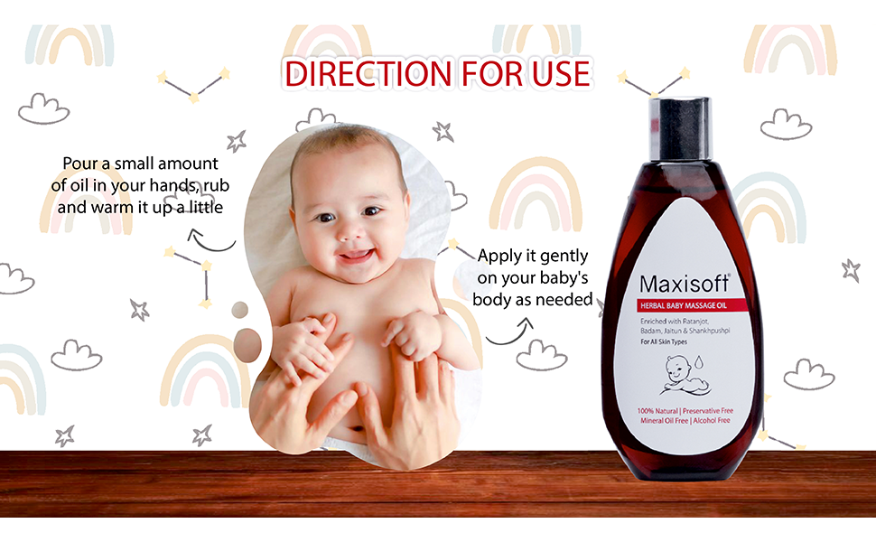 Amazon.in Buy Maxisoft Herbal Baby Massage Oil Preservative Free