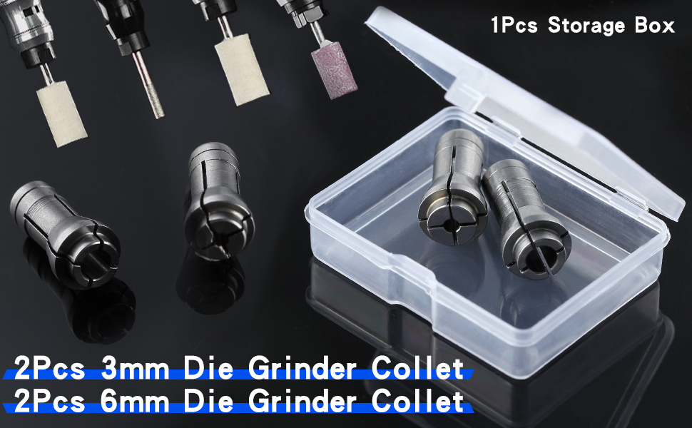 SPEEDWOX 4PCS Die Grinder Collet Adapter Chuck Collet Grinding Machine