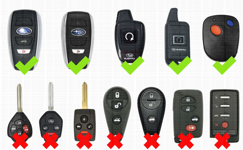Subaru key fob types comparison 2000-2024