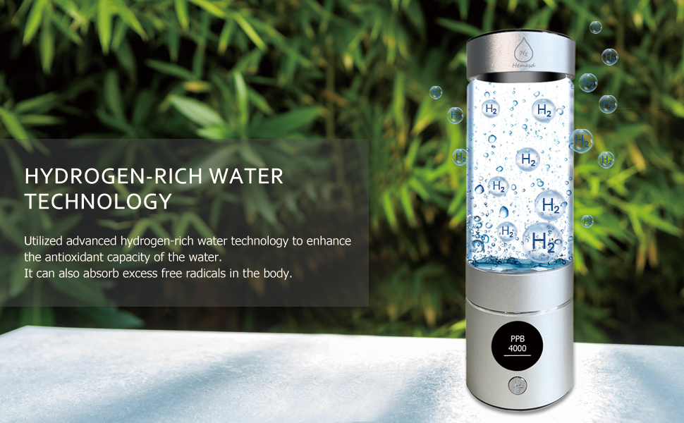 Amazon.com: Hemasd Hydrogen Water Glass Bottle 4000+PPB, 4th Gen - Hydrogen Water Bottles For Sale Near Me