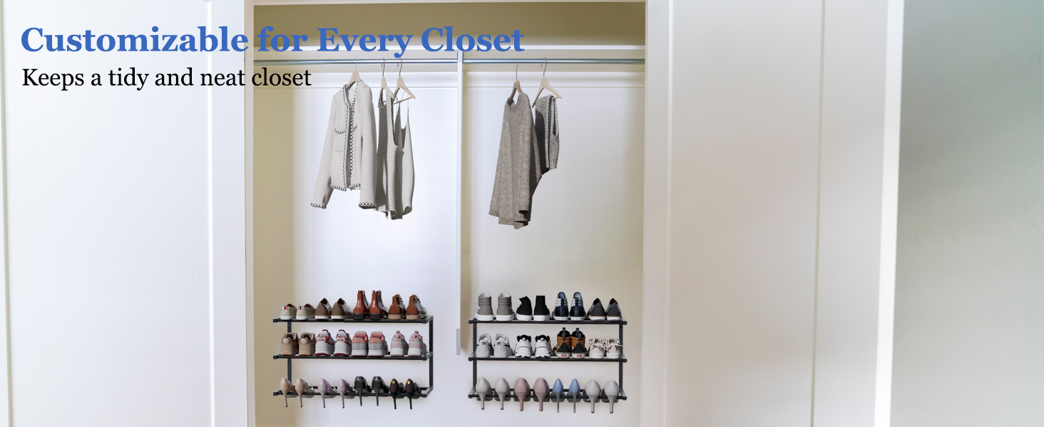 wall mount shoe rack