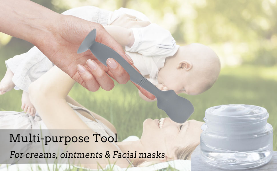 Baby Diaper Cream Spatula, 4 Pack Baby Diaper Brush with Humanized