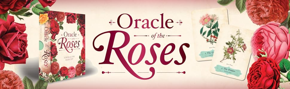 red and pink roses on border and 3d box on left with title in centre