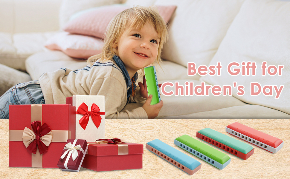 4PCS Harmonica for Kids Children Toddlers Beginners 10 Hole