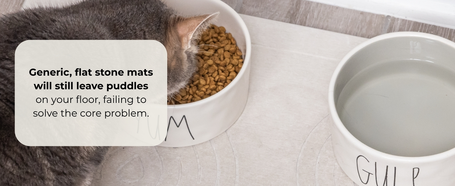 For The Cherished Pet cat water bowl drinking pad