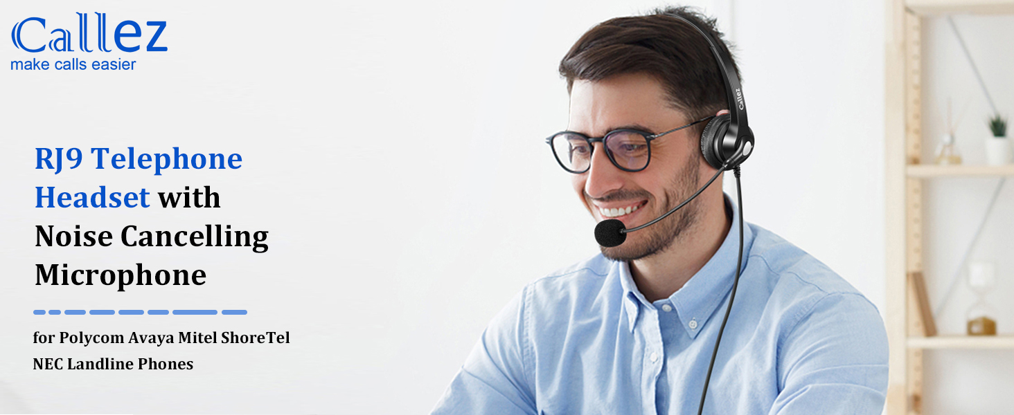 callez RJ9 phone headset
