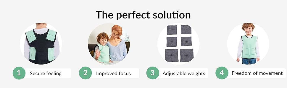 Weighted Vest for Kids | Provide Deep Pressure Comfort, ADHD Tools for Kids, Autism Sensory Clothing