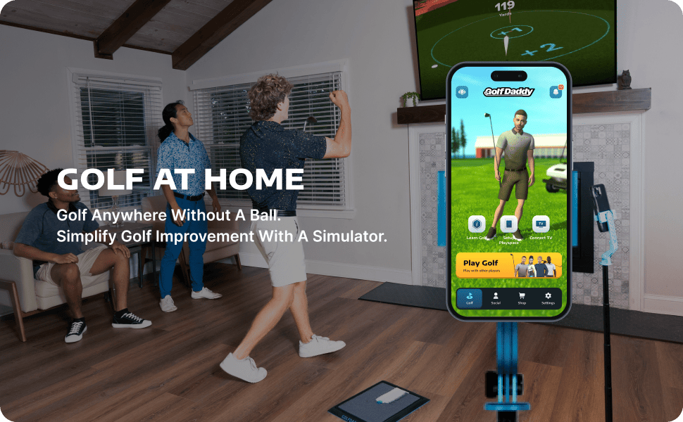 Golf Daddy Golf Simulator Golf Training Aid to Practice Wherever You Want AI