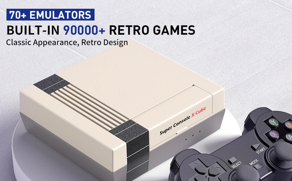 Kinhank Retro Game Console,Super Console X Cube with 90,000+ Video Games, Classic