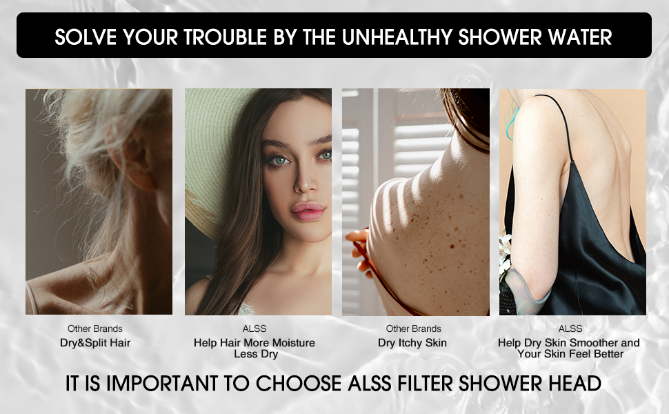 ALSSAL Detachable Filtered Shower Head With Handheld Hard