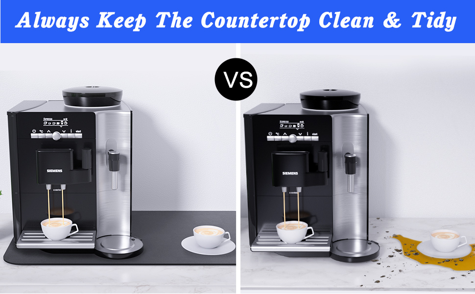 FUMAX Coffee Mat 12x20”, Absorbent Hide Stain Coffee Bar Mat for