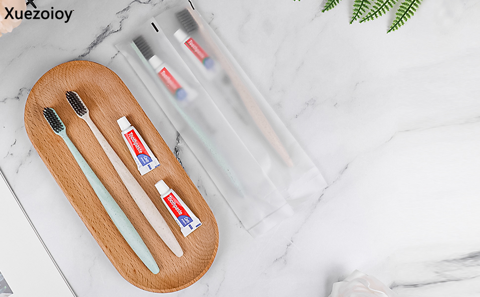 Hotel Toothbrush Set,60Pack Travel Toothbrush Set Individually Wrapped